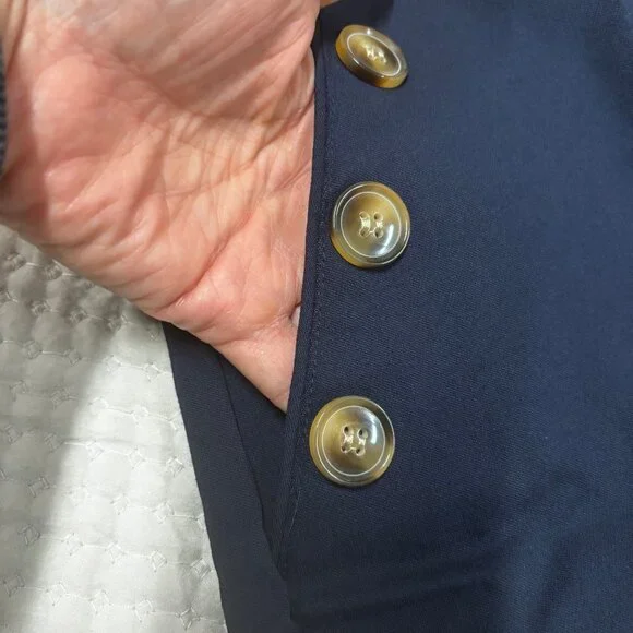 Nautical Navy Blue Pull Up Shorts, Sz M, NWT - Picture 5 of 7